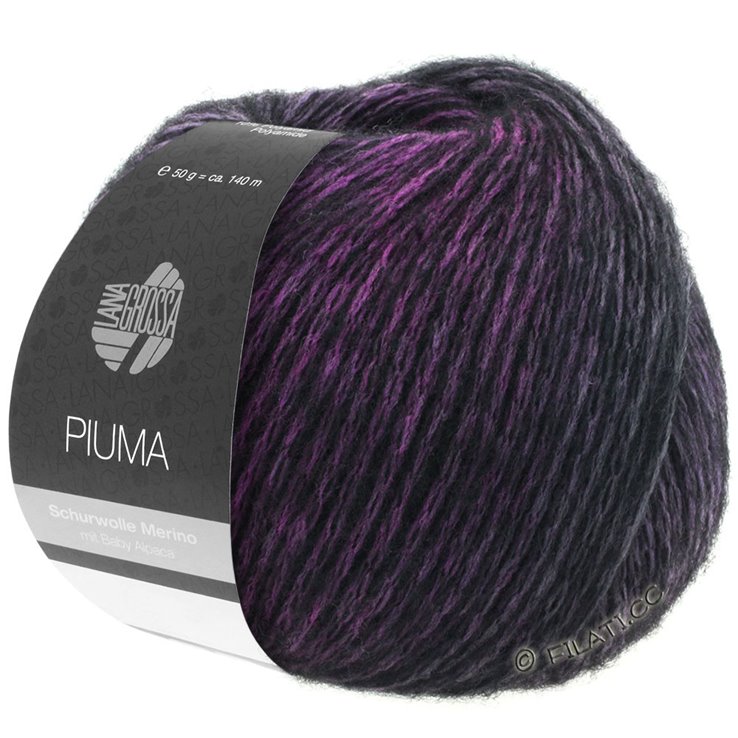 PIUMA - von Lana Grossa | 01-Lila/Pastellrosa/Schwarz