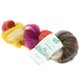 SILKHAIR Hand-dyed - von Lana Grossa | 608-Dunkelgrau/Ecru/Terrakotta/Gelb/Rotviolett