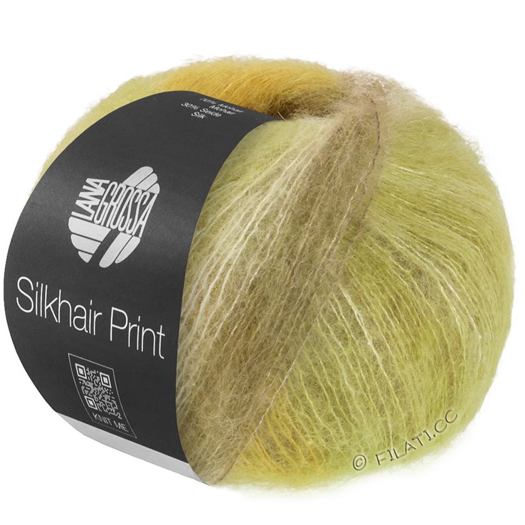 Lana Grossa SILKHAIR PRINT | 433-Limette/Gelb/Taupe/Hellbeige