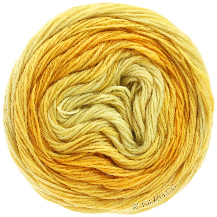 SLOW WOOL LINO Dégradé - von Lana Grossa | 201-Vanille/Dottergelb/Safrangelb