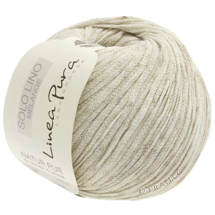 SOLO LINO MELANGE (Linea Pura) - von Lana Grossa | 101-Natur meliert