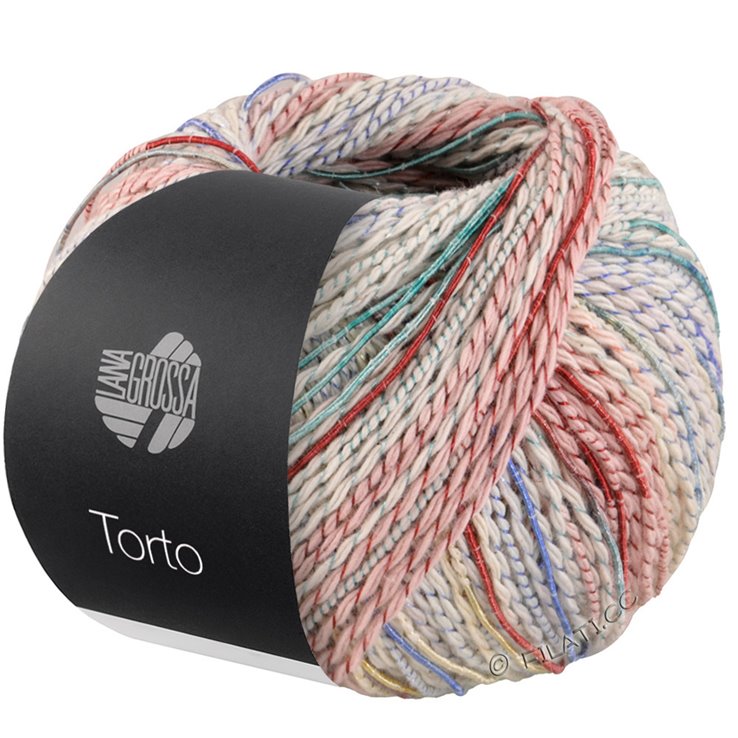 Lana Grossa TORTO | 04-Hellgrau/Jeans/Rosa/Terrakotta/Blassgelb