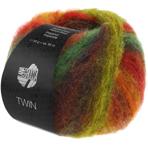 TWIN 25g - von Lana Grossa | 102-Rot/Grün/Braun/Violett