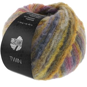 TWIN 50g - von Lana Grossa | 206-Senfgelb/Oliv/Antikviolett/Rost/Graugrün