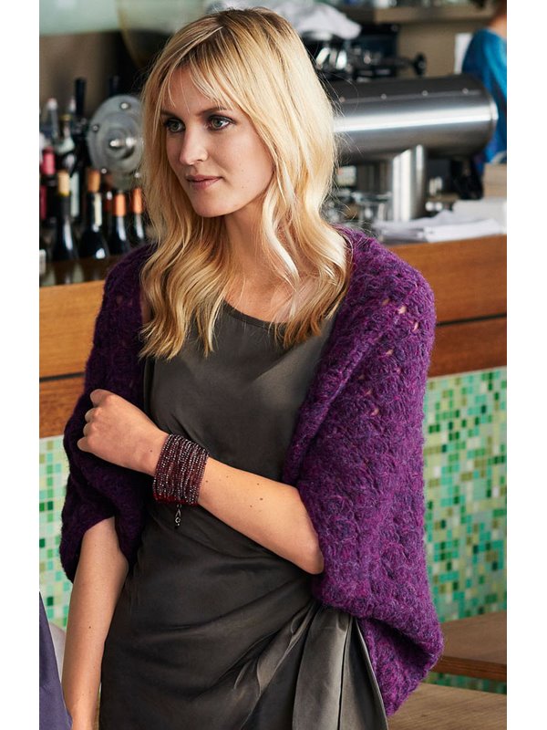 ELEGANTER SCHULTERWÄRMER Garzato Fleece von Lana Grossa