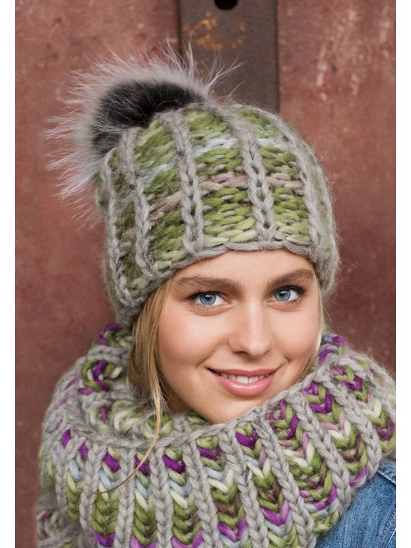 MÜTZE Lei/Lei Tweed Color von Lana Grossa