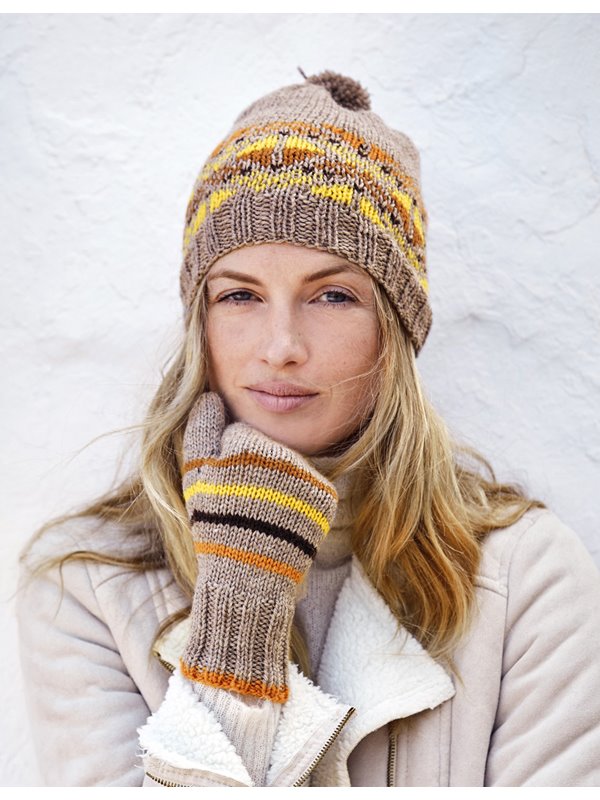 MÜTZE MIT JACQUARD-MUSTER Merino Uno von Lana Grossa