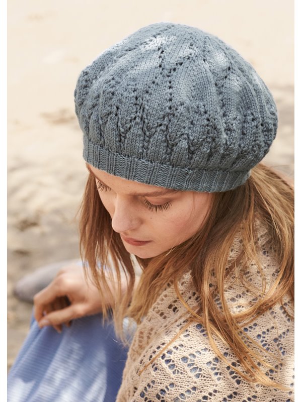 BASKENMÜTZE IM AJOURMUSTER Cool Wool Cashmere von Lana Grossa