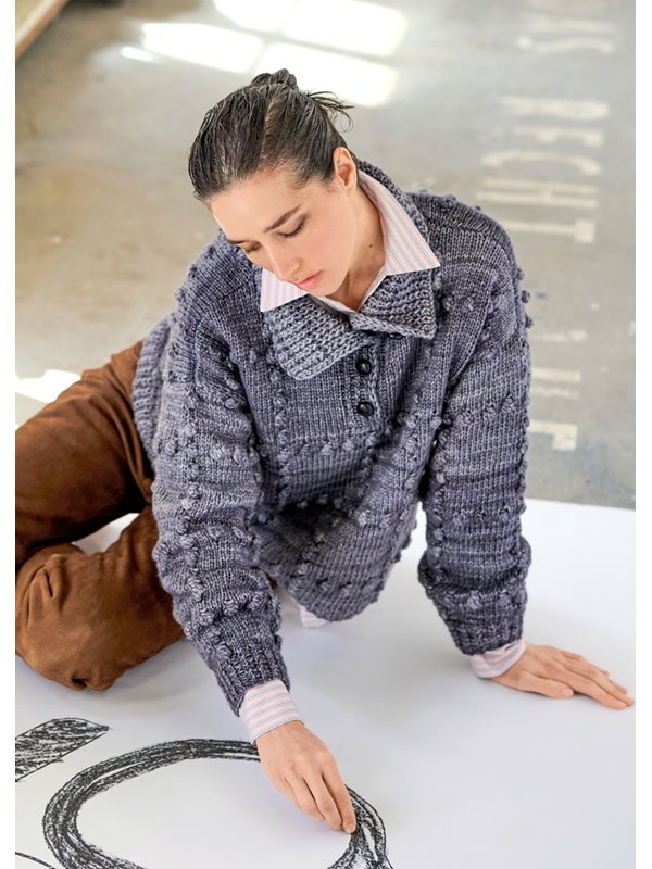 PULLOVER MIT NOPPEN Brigitte No. 2 Vintage von Lana Grossa