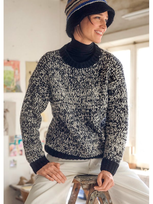 MELIERTER PULLOVER Brigitte No. 2 von Lana Grossa