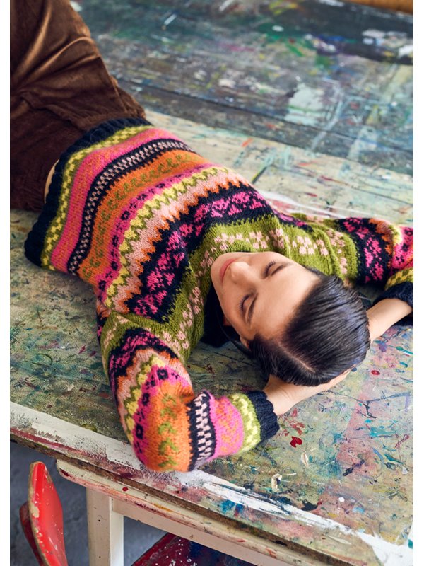 BUNTER NORWEGERPULLI Brigitte No. 2 von Lana Grossa