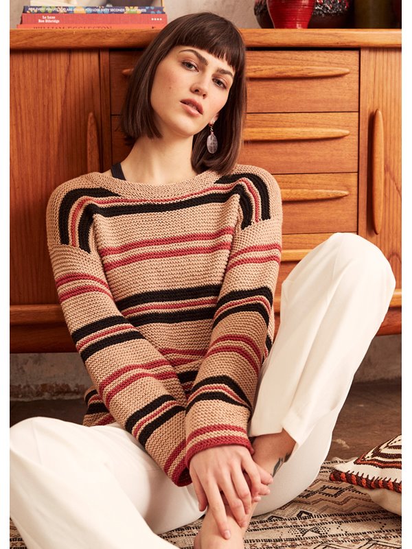 PULLOVER MIT STREIFEN Brigitte No. 4 von Lana Grossa