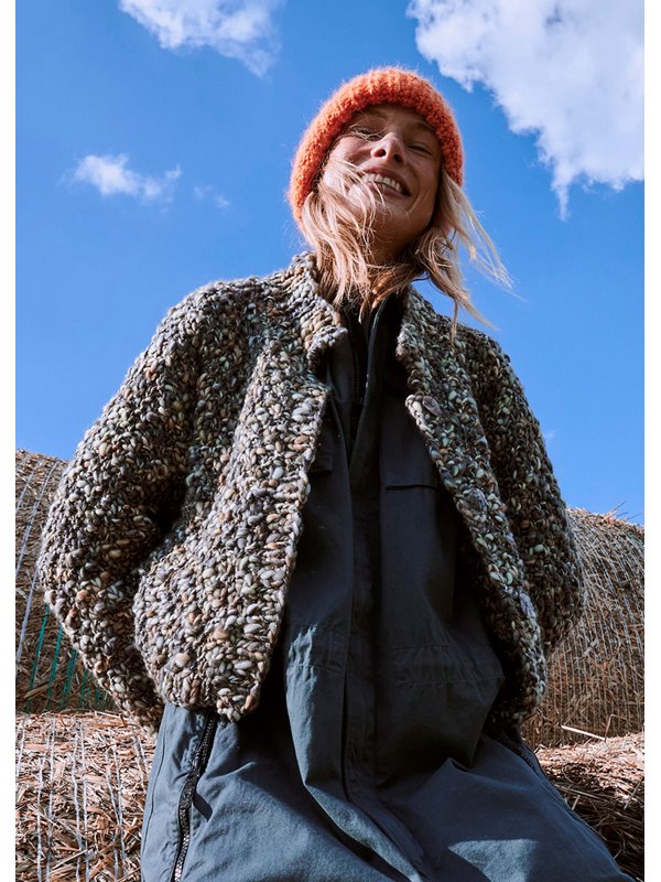 PERLMUSTERJACKE Lala Berlin Flamy & Brillino von Lana Grossa