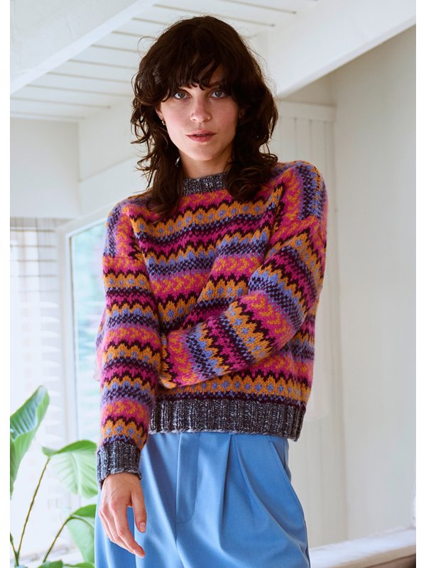 JACQUARD-PULLOVER Brigitte No. 2 & Brigitte No. 5 von Lana Grossa