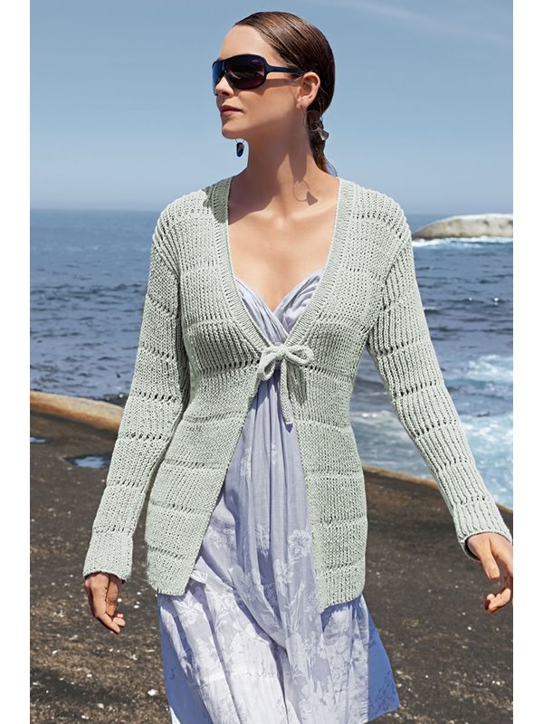 JACKE IM HALBPATENT - LOCHMUSTER Elastico von Lana Grossa