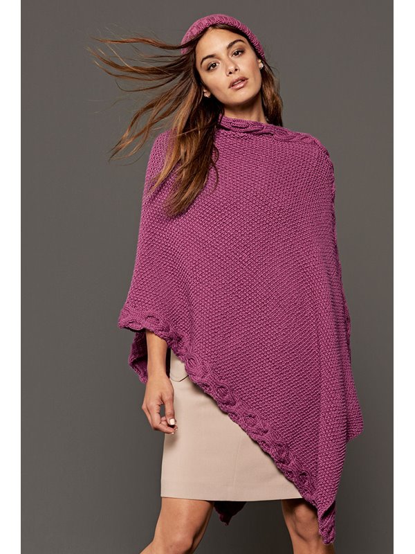 PONCHO BINGO Melange (GOTS) von Lana Grossa