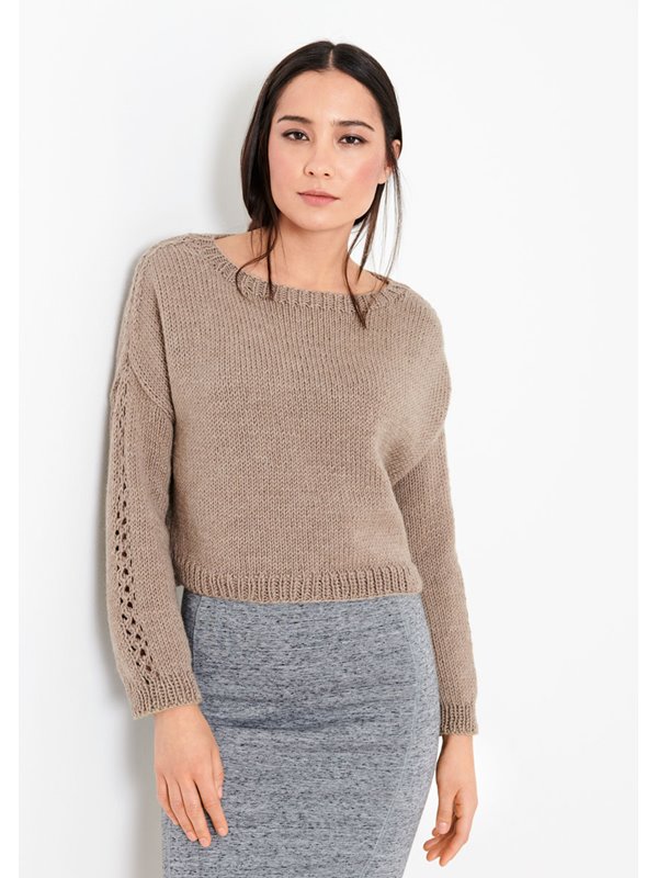PULLOVER BINGO Melange (GOTS) von Lana Grossa