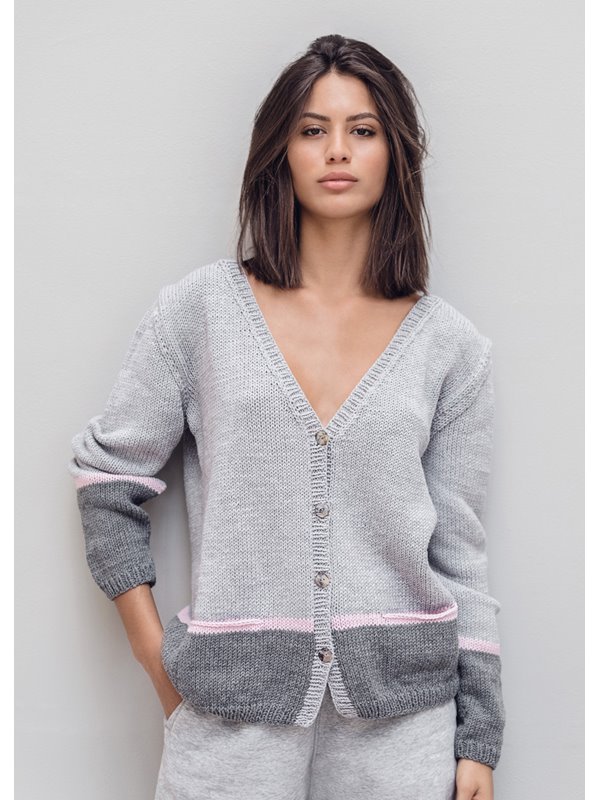 CARDIGAN COOL WOOL Big Melange (GOTS) von Lana Grossa