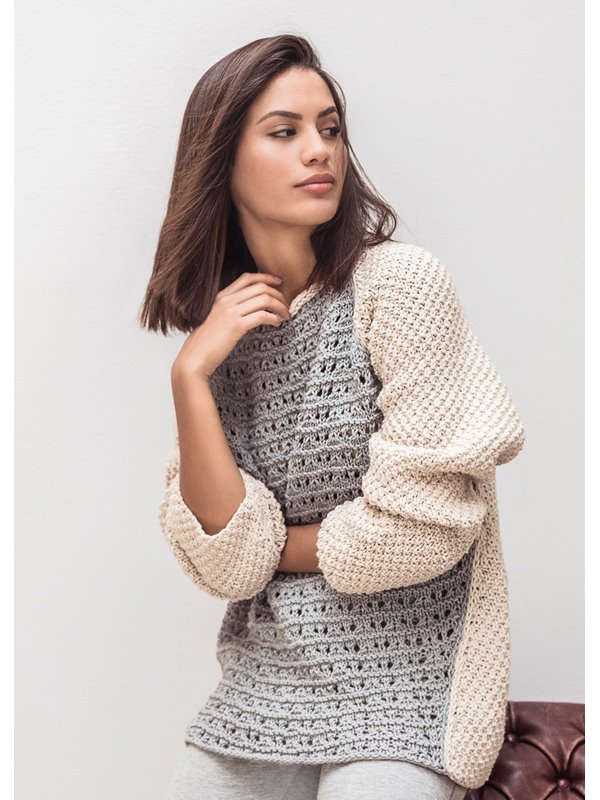 PULLOVER BINGO Melange (GOTS) von Lana Grossa