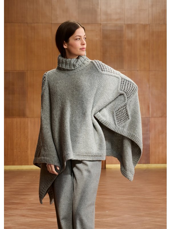PONCHO Cool Merino Big & Glamour von Lana Grossa