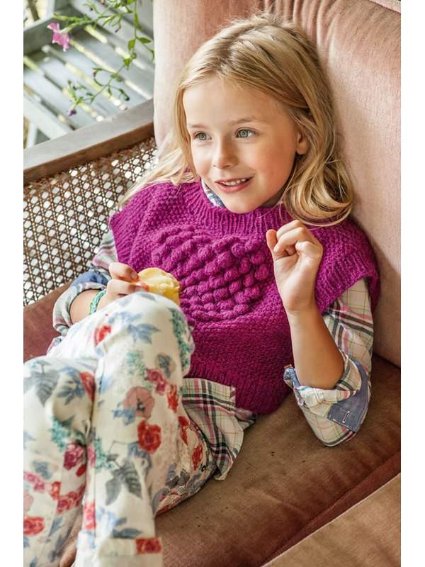 KINDERPULLI MIT NOPPENHERZ Alta Moda Alpaca von Lana Grossa