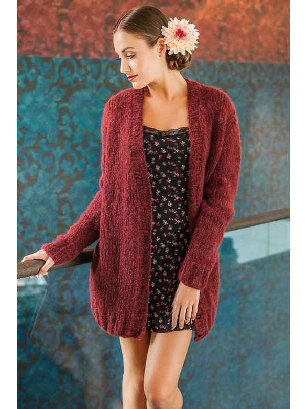 CARDIGAN GLATT RECHTS Garzato Fleece von Lana Grossa