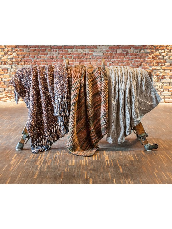 DECKE IM LOCHRAUTEN-ZOPFMUSTER Alta Moda Alpaca von Lana Grossa
