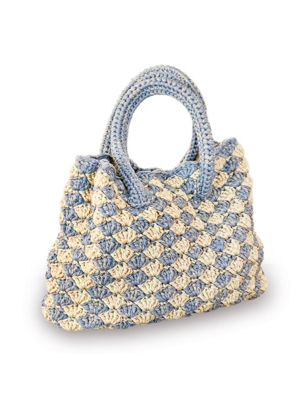 Lana Grossa HÄKELTASCHE IM MUSCHELMUSTER Roma