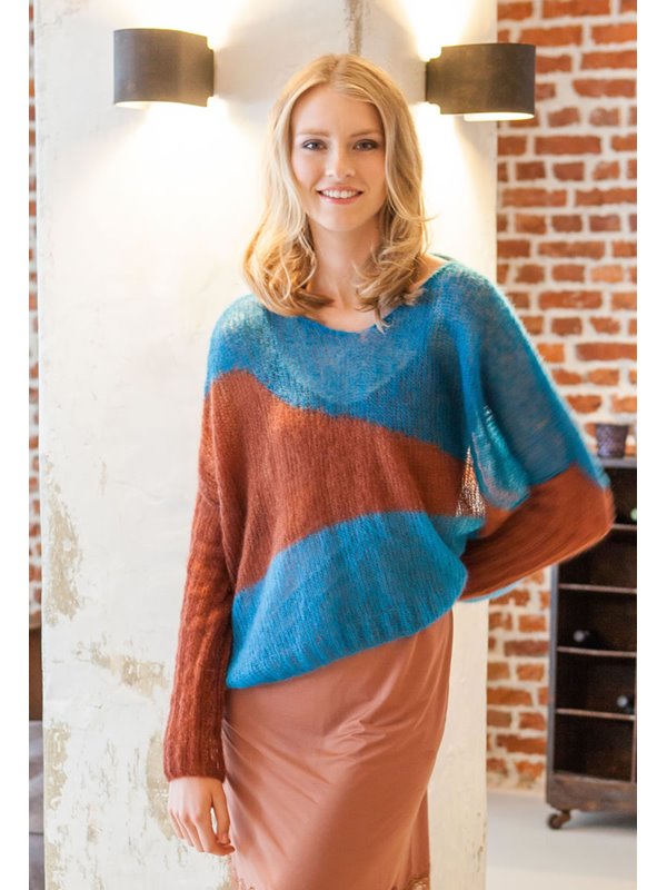 MOHAIRPULLI IN FARBFLÄCHEN Silkhair von Lana Grossa