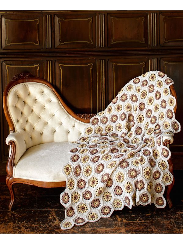 DECKE AUS SECHSECK-MOTIVEN Organico von Lana Grossa