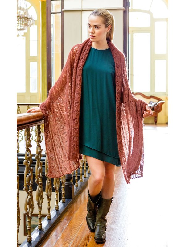 STOLA IM AJOURMUSTER Silkhair  von Lana Grossa