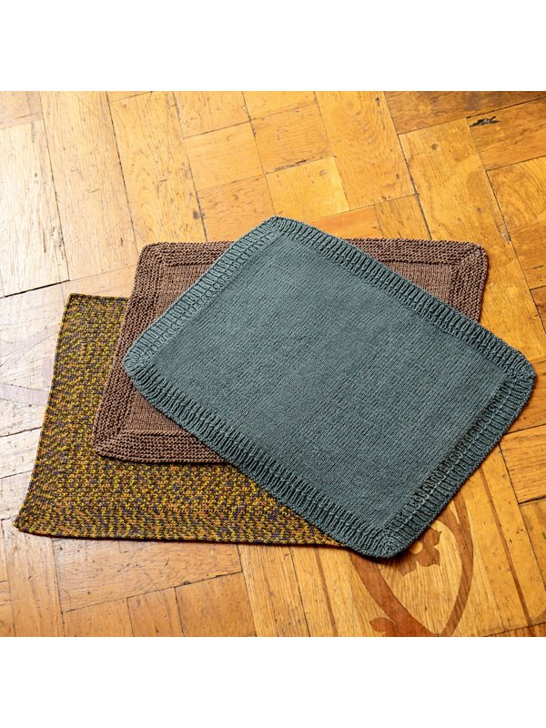 Lana Grossa TISCHSET GLATT RECHTS MIT RIPPENBLENDE Linarte