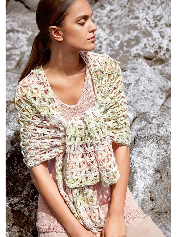 SCHAL IM BLUME DES LEBENS-MUSTER Multi von Lana Grossa