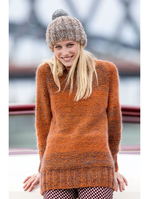 RAGLANPULLI Colmo/Silkhair Print von Lana Grossa