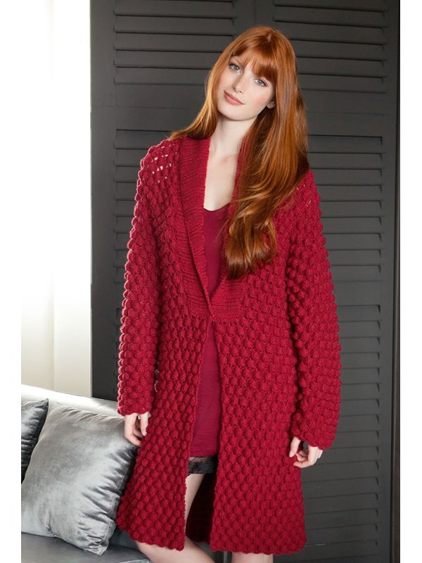 KURZMANTEL IM RÖSCHENMUSTER Alta Moda Cashmere 16 von Lana Grossa