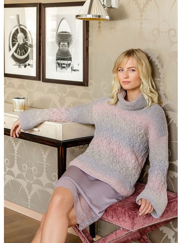 PULLI MIT RAUTENMUSTER PULLI MIT RAUTENMUSTER Super Color von Lana Grossa