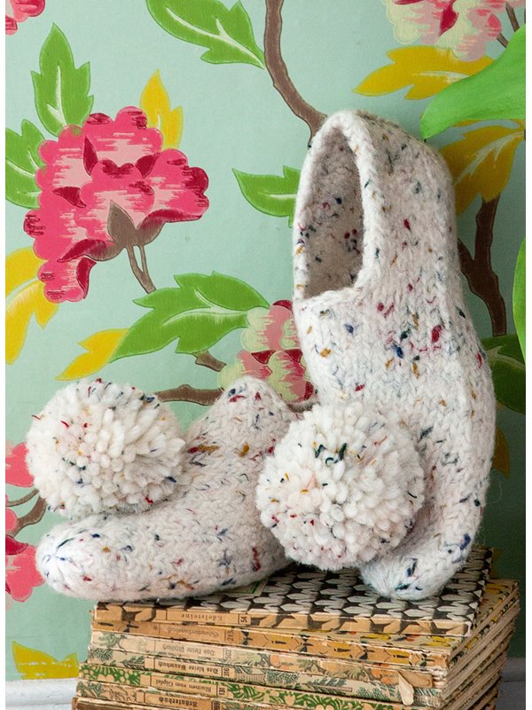 GEFILZTE HAUSSCHUHE Feltro Tweed von Lana Grossa