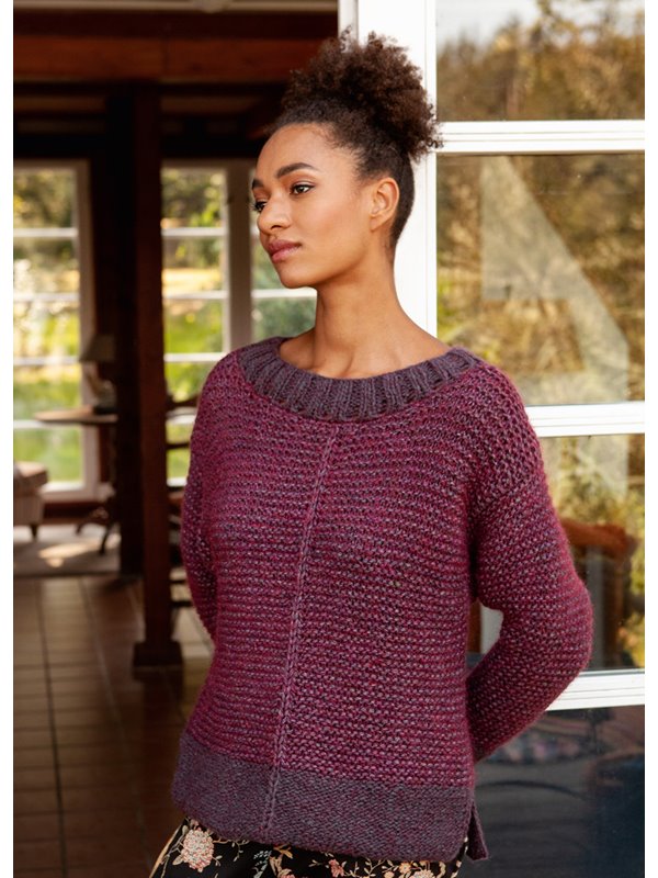 Lana Grossa PULLI KRAUS RECHTS MIT GLATT-LINKS-BLENDEN Insieme/Cool Air