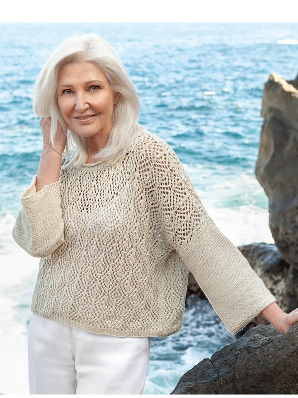 PULLI MIT RAUTENAJOURMUSTER 365 Cashmere von Lana Grossa
