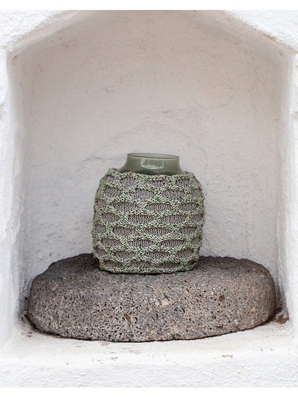 Lana Grossa WINDLICHT-HUSSE IM HEBEMASCHEN- MUSTER About Berlin Sparkly/Capri