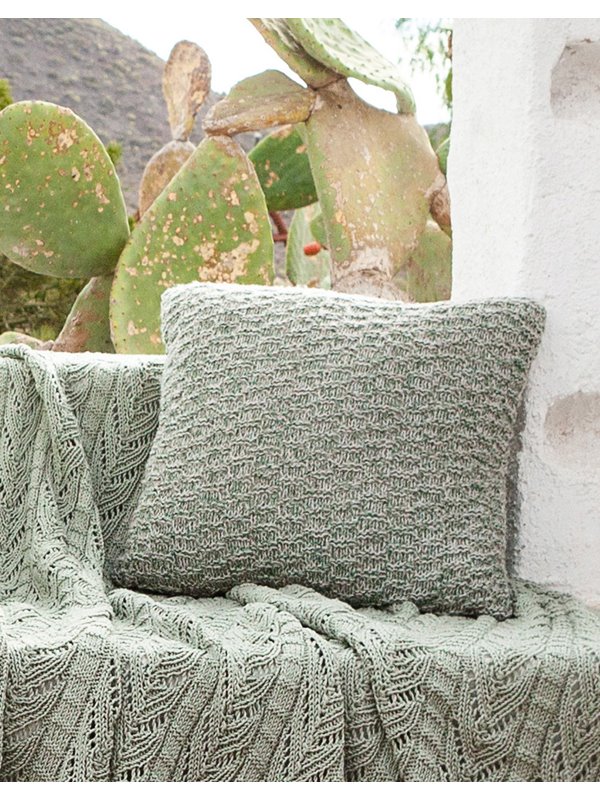 KISSENHÜLLE IM RECHTECKMUSTER Ecopuno/Ombra von Lana Grossa