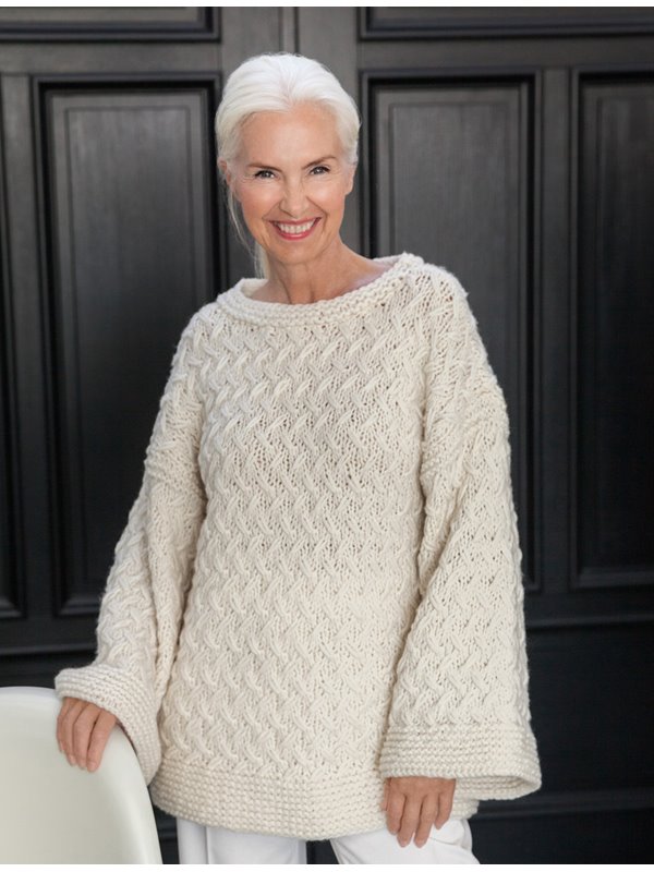 PULLI IM FLECHTMUSTER Lala Berlin Lovely Cashmere von Lana Grossa