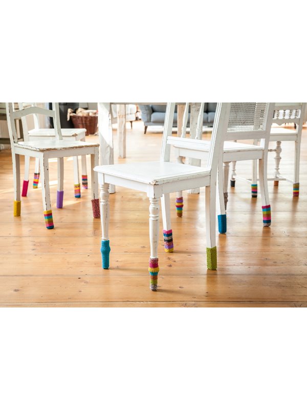 Lana Grossa TISCH- UND STUHLBEINSÖCKCHEN IN FESTEN MASCHEN Bingo & Bingo Funky Print