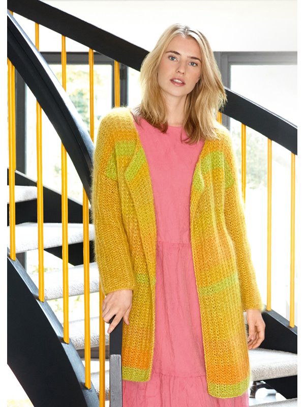 Lana Grossa JACKE IM RIPPENSTRUKTURMUSTER Silkhair