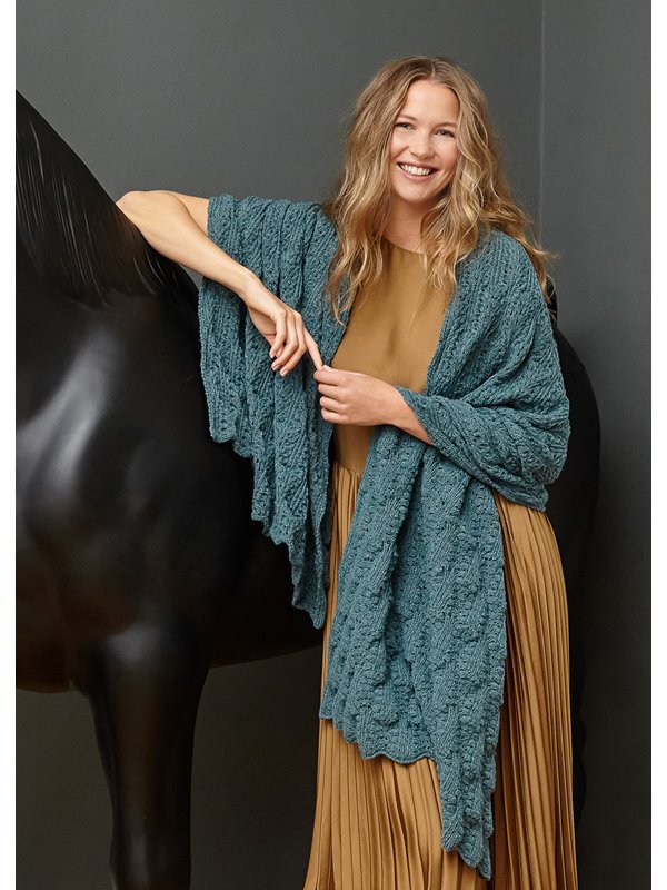 STOLA IM AJOURMUSTER Cashmere 16 Fine von Lana Grossa