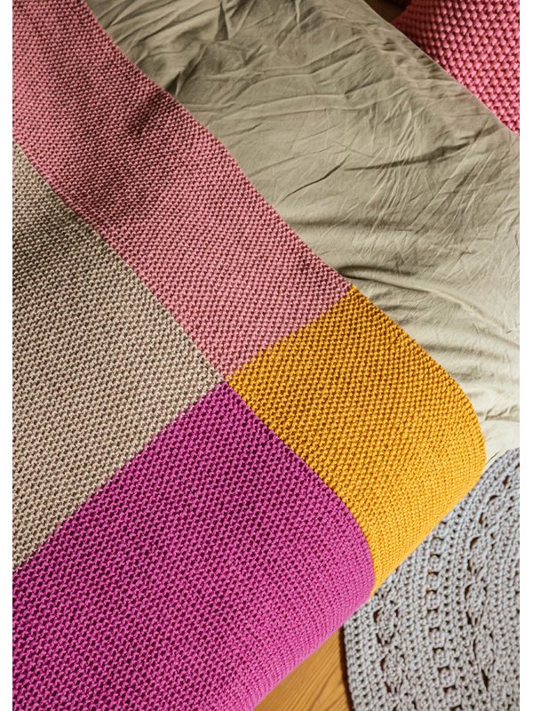 PLAID IM PERLMUSTER Landlust Alpaka Merino 100 von Lana Grossa