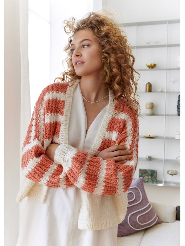 STREIFENCARDIGAN Lala Berlin Lovely Cotton von Lana Grossa