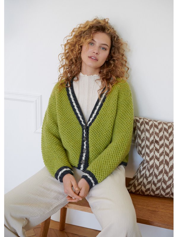 JACKE IM STRUKTURMUSTER Brigitte No. 2 von Lana Grossa