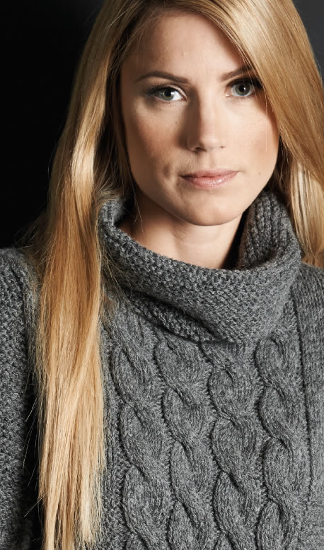 Lana Grossa KLEID MIT ZOPFEINSATZ Alta Moda Alpaca