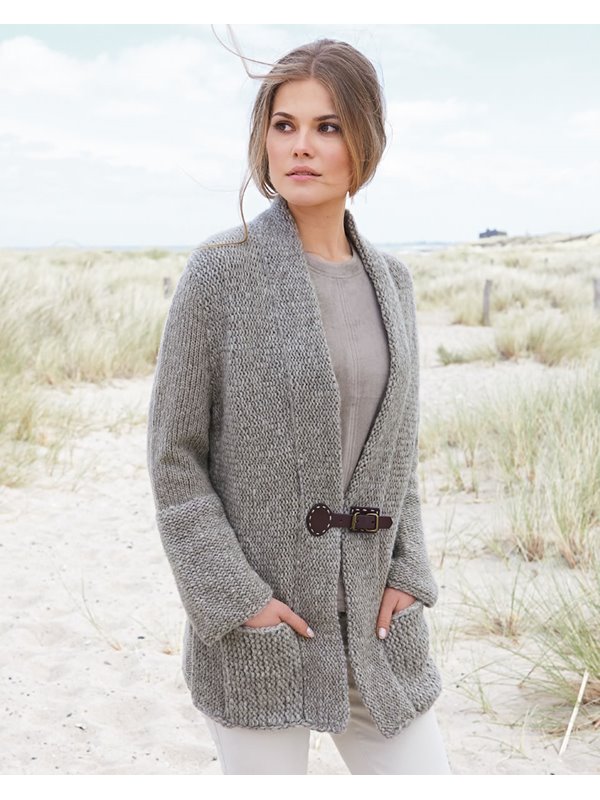 Lana Grossa JACKE MIT TASCHEN Merino Air/Yak Merino